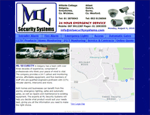 Tablet Screenshot of mlsecuritysystems.com